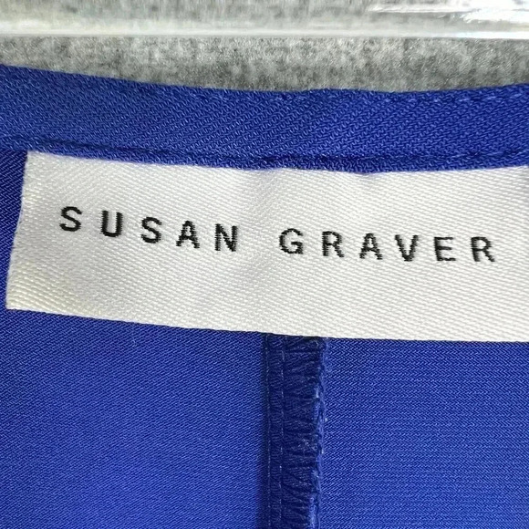 Susan Graver Womens 3X Midi Blue Liquid Knit Jersey Shift Dress Vacation Hiking - Picture 7 of 15